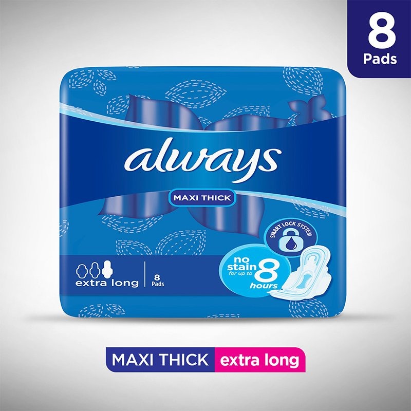 Always Maxi Thick Night Sanitary Pads Xlong 8Pcs