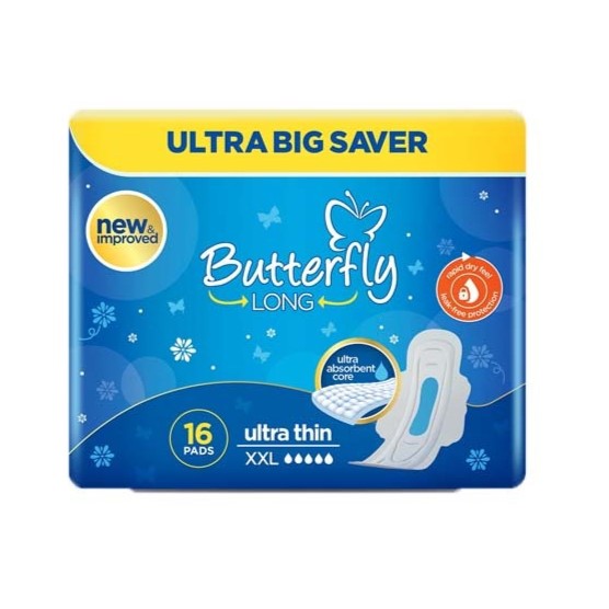 Butterfly Long Ultra Thin XXL 16Pcs