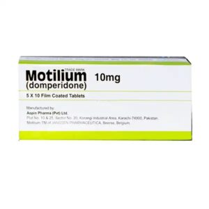 Motilium Tablets 10mg (1 Box = 3 Strips ) (1 Strip = 20 Tablets) per Strip 190 PKR