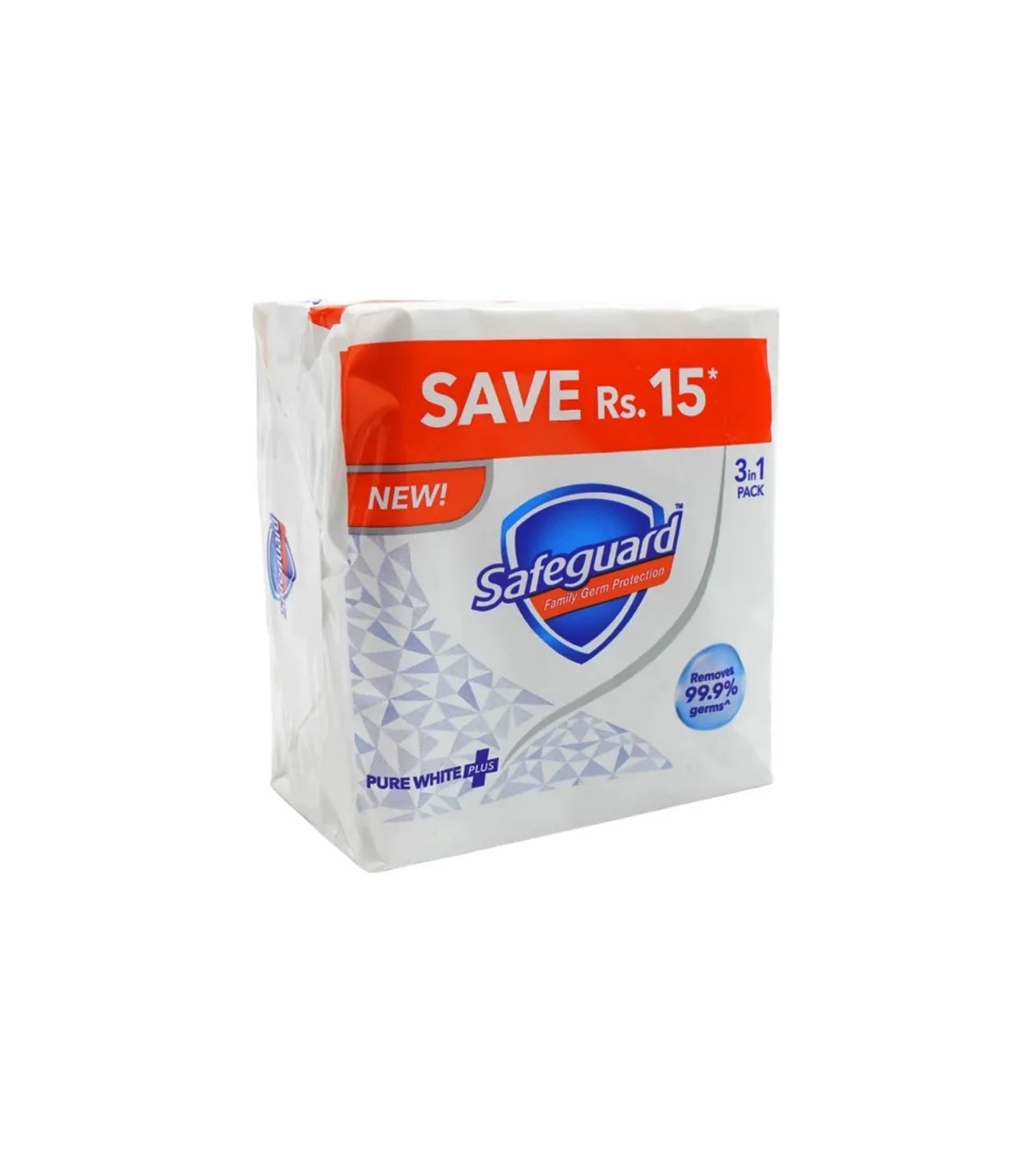 Safeguard Pure White Soap (3pcs) 125Gm