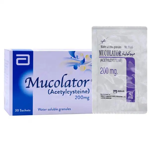 Mucolator Granules Sachets 200mg (1 Box = 30 Sachets)